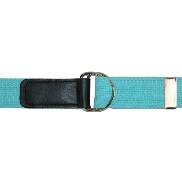 CTM Plus Size Cotton Web Belt with Double D Ring Buckle - Picture 3 of 3